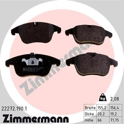Brake Pad Set, disc brake 22272.190.1