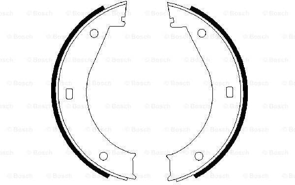 Brake Shoe Set, parking brake 0986487211