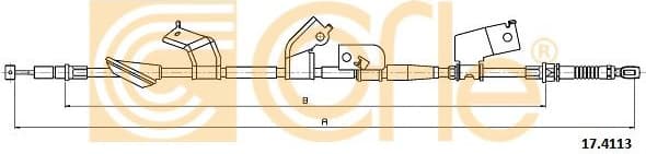 Cable Pull, parking brake 17.4113