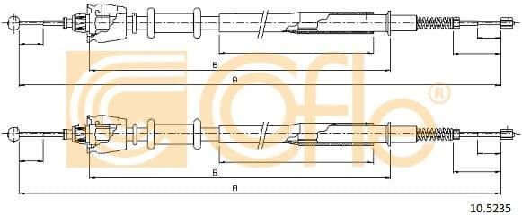 Cable Pull, parking brake 10.5235