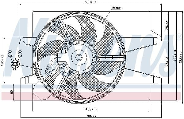 Fan, engine cooling 85583