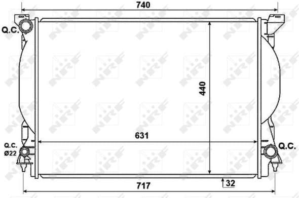 Radiator, engine cooling 53957