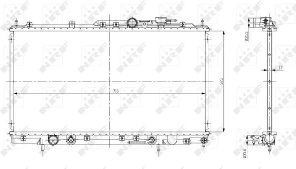 Radiator, engine cooling EASY FIT 56078
