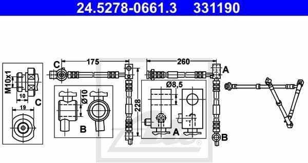 Brake Hose 24.5278-0661.3