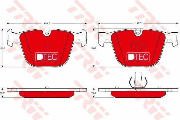Brake Pad Set, disc brake DTEC COTEC GDB1892DTE