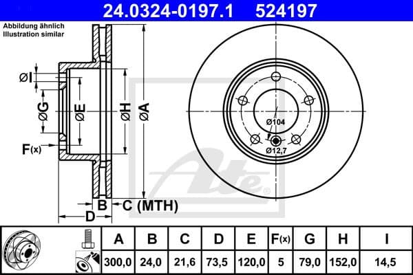 Brake Disc PowerDisc 24.0324-0197.1