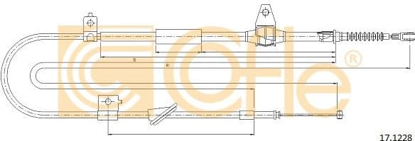 Cable Pull, parking brake 17.1228