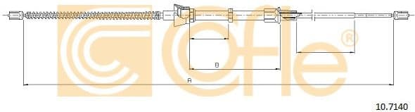 Cable Pull, parking brake 10.7140