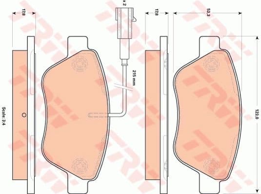 Brake Pad Set, disc brake COTEC GDB1842
