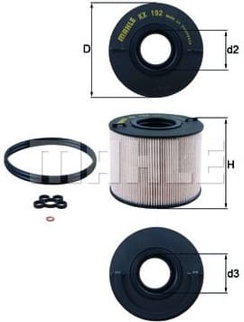 Filter diesel fuel KX192D - image 3