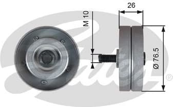 Deflection/Guide Pulley, V-ribbed belt DriveAlign™ T36182