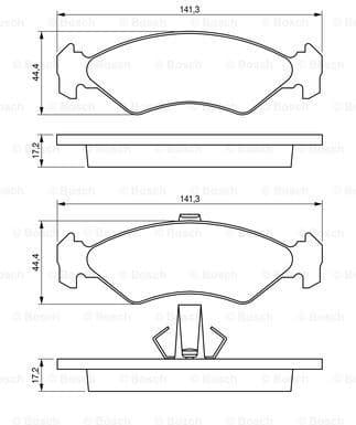 Brake Pad Set, disc brake 0986424416 - image 7