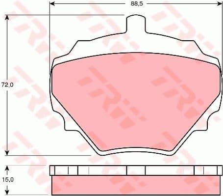 Brake Pad Set, disc brake GDB974