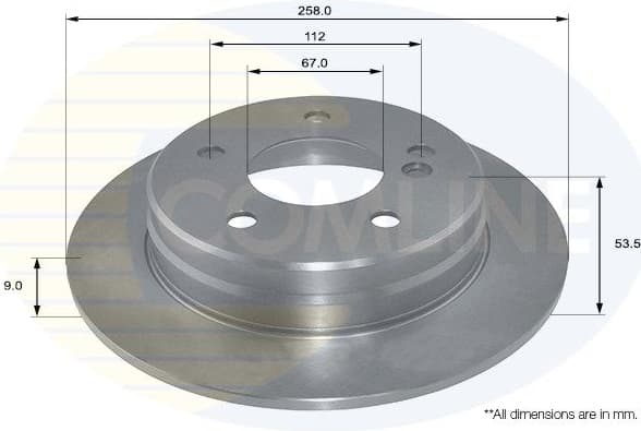 Brake disc, 1pcs REAR ADC1612