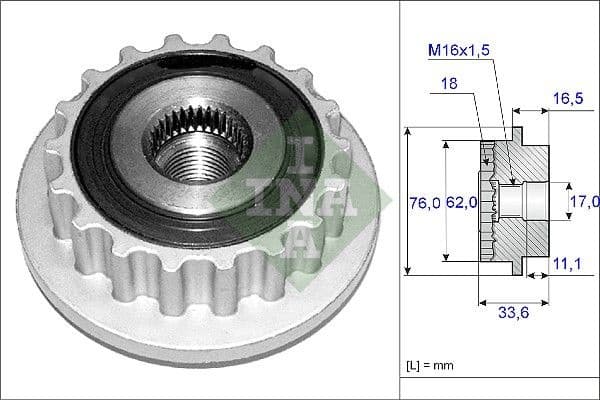 Alternator Freewheel Clutch 535011810