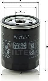 Oil Filter W712/73