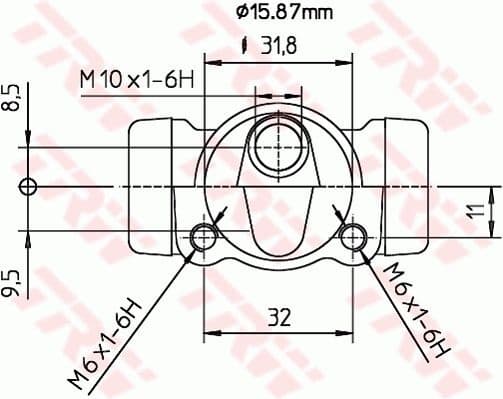 Wheel Brake Cylinder BWB139 - image 2
