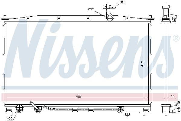 Radiator, engine cooling 67505