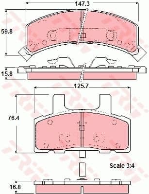 Brake Pad Set, disc brake GDB1273