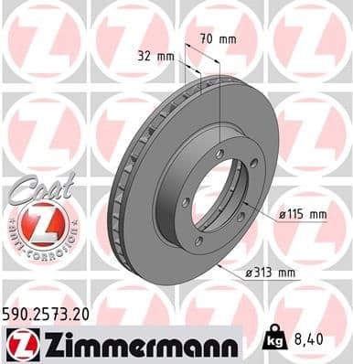 Brake Disc COAT Z 590.2573.20
