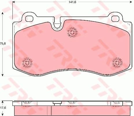 Brake pads front, Top Quality GDB1667