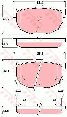 Brake Pad Set, disc brake GDB1010