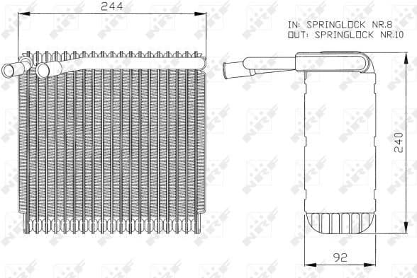 Evaporator, air conditioning EASY FIT 36027