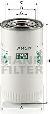 Hydraulic Filter, automatic transmission W950/13