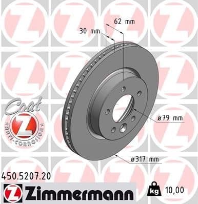 Brake Disc COAT Z 450.5207.20