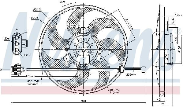 Fan, engine cooling 85775