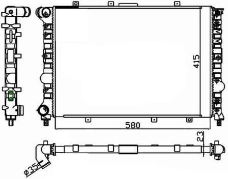 Radiator, engine cooling 58215