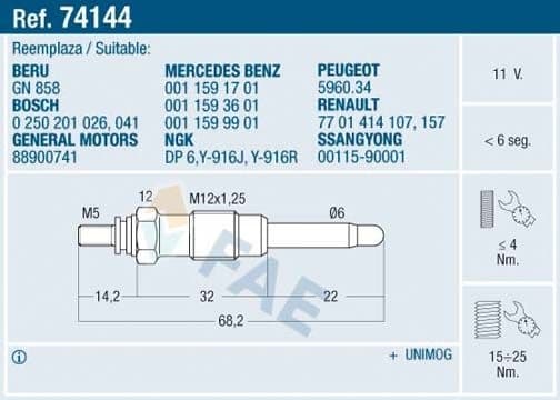 Glow Plug 74144