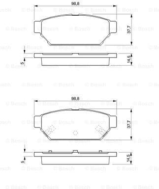 Brake Pad Set, disc brake 0986424464 - image 2