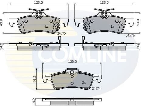 Brake pads rear CBP31657