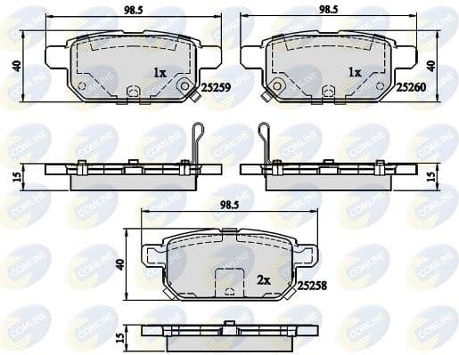 Brake pads rear CBP32128