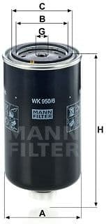 Filter diesel fuel WK950/6