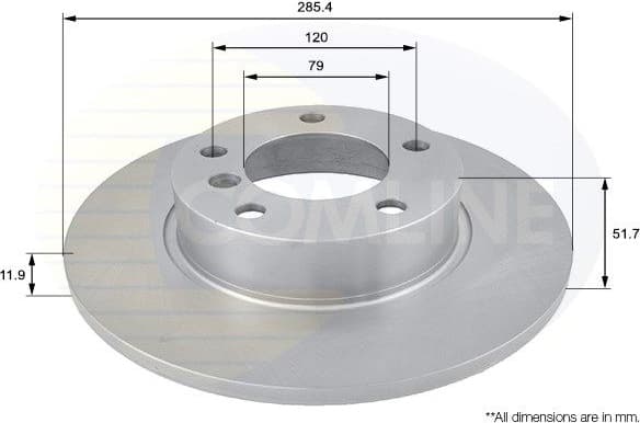Brake disc, 1pcs FRONT ADC1701 - image 2