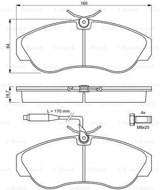 Brake Pad Set, disc brake 0986424031 - image 7