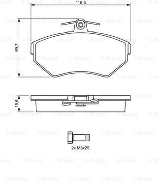Brake Pad Set, disc brake 0986494021 - image 7