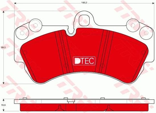 Brake Pad Set, disc brake DTEC COTEC GDB1547DTE