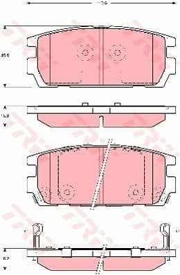 Brake Pad Set, disc brake COTEC GDB3296