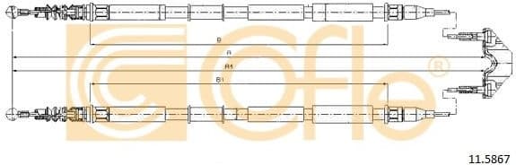 Cable Pull, parking brake 11.5867