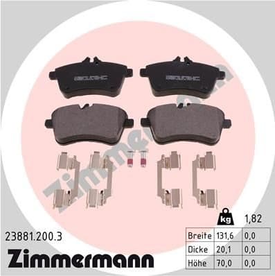 Brake Pad Set, disc brake 23881.200.3