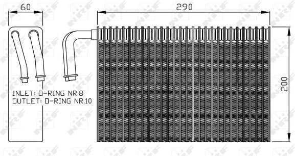 Evaporator, air conditioning EASY FIT 36146