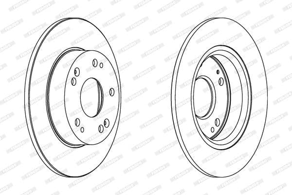 Brake discs kit rear, (2pcs), Top Quality DDF1558C - image 3