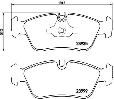 Brake pads front, Top Quality P06035