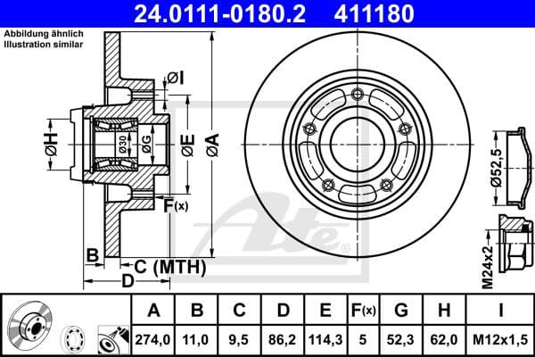 Brake Disc 24.0111-0180.2