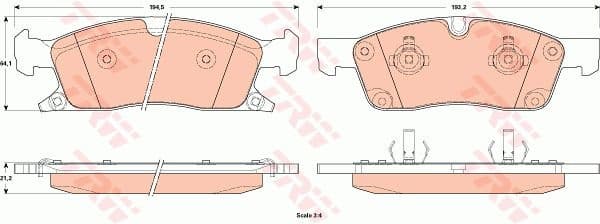 Brake Pad Set, disc brake GDB4604