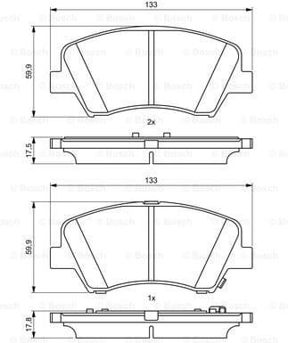 Brake Pad Set, disc brake 0986494712