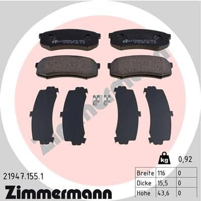 Brake Pad Set, disc brake 21947.155.1